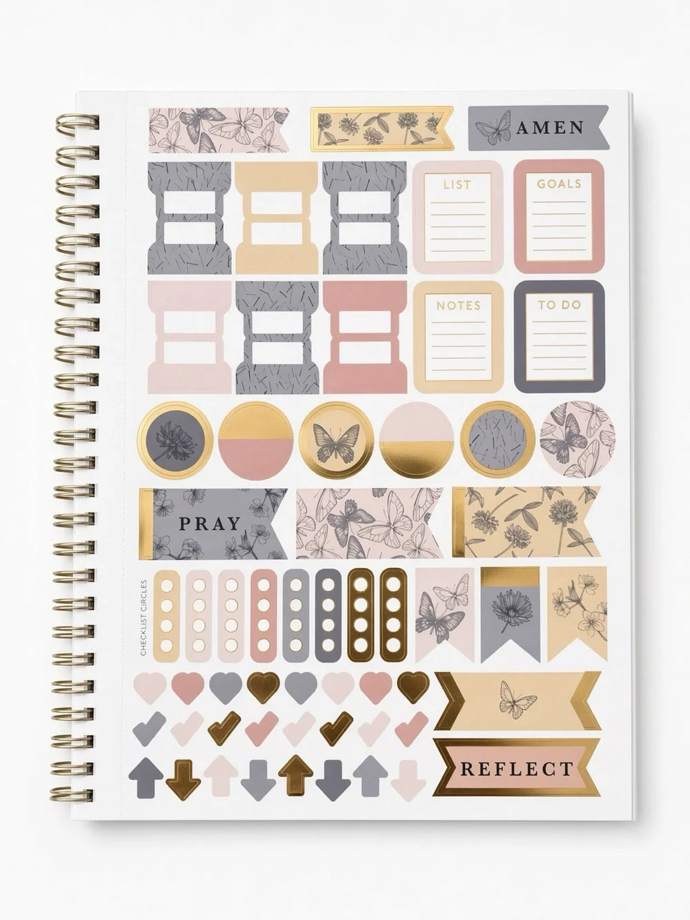The Gracious Maker Prayers & Reflections 5 Subject Butterfly Journal Notebook